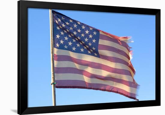 Vintage Weathered American Flag USA Patriot Photo Poster-null-Framed Standard Poster