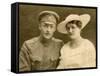 Vintage Wedding Photo (During First World War)-Elzbieta Sekowska-Framed Stretched Canvas