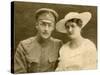 Vintage Wedding Photo (During First World War)-Elzbieta Sekowska-Stretched Canvas