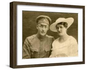 Vintage Wedding Photo (During First World War)-Elzbieta Sekowska-Framed Photographic Print