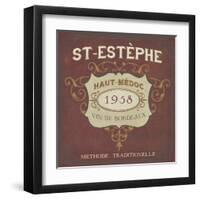 Vintage Wine Labels IV-Erica J. Vess-Framed Art Print