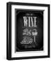 Vintage Wine List Poster Chalkboard-avean-Framed Art Print