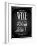 Vintage Wine List Poster Chalkboard-avean-Framed Art Print