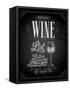 Vintage Wine List Poster Chalkboard-avean-Framed Stretched Canvas