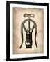 Vintage Wine Opener 1-NaxArt-Framed Art Print