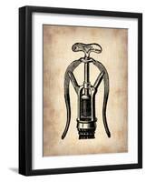 Vintage Wine Opener 1-NaxArt-Framed Art Print