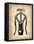 Vintage Wine Opener 1-NaxArt-Framed Stretched Canvas