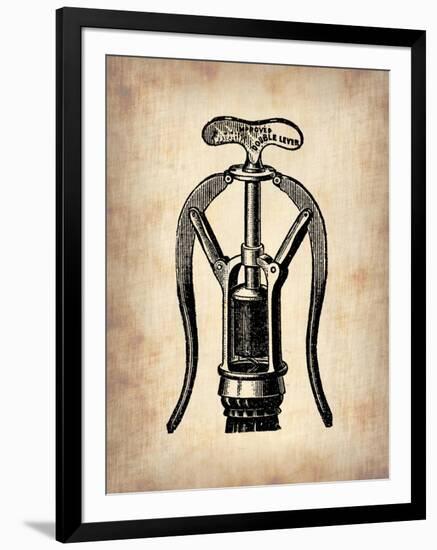 Vintage Wine Opener 1-NaxArt-Framed Art Print