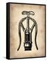 Vintage Wine Opener 1-NaxArt-Framed Stretched Canvas