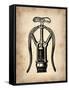 Vintage Wine Opener 1-NaxArt-Framed Stretched Canvas