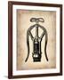 Vintage Wine Opener 1-NaxArt-Framed Art Print