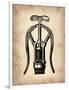 Vintage Wine Opener 1-NaxArt-Framed Art Print