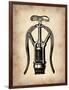 Vintage Wine Opener 1-NaxArt-Framed Art Print