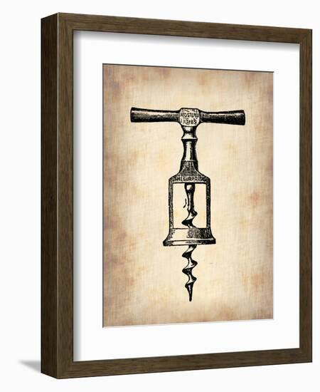 Vintage Wine Opener 2-NaxArt-Framed Art Print