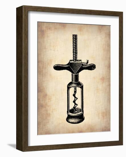 Vintage Wine Opener 3-NaxArt-Framed Art Print