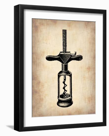 Vintage Wine Opener 3-NaxArt-Framed Art Print