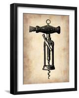 Vintage Wine Opener 4-NaxArt-Framed Art Print