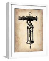 Vintage Wine Opener 4-NaxArt-Framed Art Print