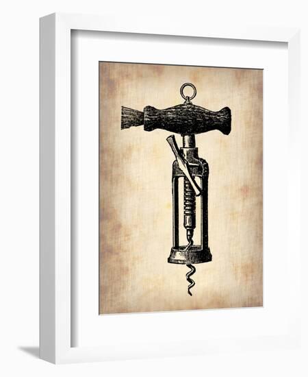 Vintage Wine Opener 4-NaxArt-Framed Art Print