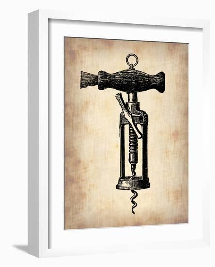 Vintage Wine Opener 4-NaxArt-Framed Art Print