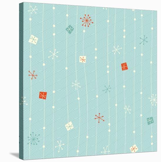 Vintage Winter Pattern-orangeberry-Stretched Canvas