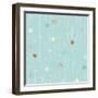 Vintage Winter Pattern-orangeberry-Framed Art Print