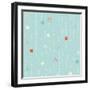 Vintage Winter Pattern-orangeberry-Framed Art Print