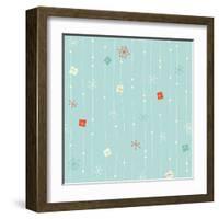 Vintage Winter Pattern-orangeberry-Framed Art Print