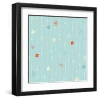 Vintage Winter Pattern-orangeberry-Framed Art Print