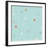 Vintage Winter Pattern-orangeberry-Framed Art Print