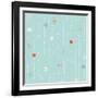 Vintage Winter Pattern-orangeberry-Framed Art Print