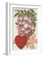 Vintage Wisteria Valentine-null-Framed Art Print