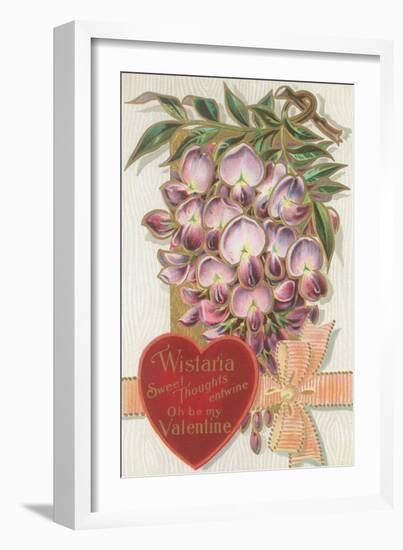 Vintage Wisteria Valentine-null-Framed Art Print