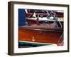 Vintage Wood Boats, Lake Union, Seattle, Washington, USA-William Sutton-Framed Photographic Print