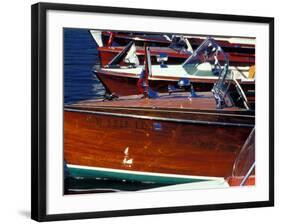 Vintage Wood Boats, Lake Union, Seattle, Washington, USA-William Sutton-Framed Photographic Print