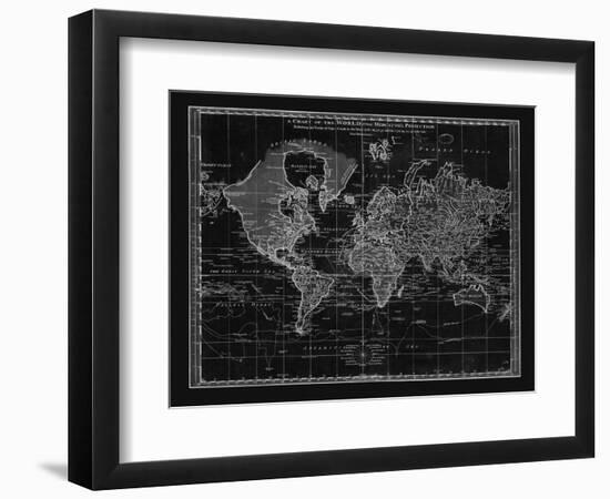 Vintage World Chart-Adam Shaw-Framed Art Print