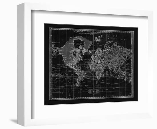 Vintage World Chart-Adam Shaw-Framed Art Print