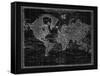 Vintage World Chart-Adam Shaw-Framed Stretched Canvas