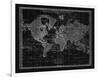 Vintage World Chart-Adam Shaw-Framed Art Print