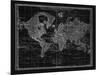 Vintage World Chart-Adam Shaw-Mounted Art Print