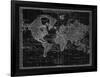 Vintage World Chart-Adam Shaw-Framed Art Print