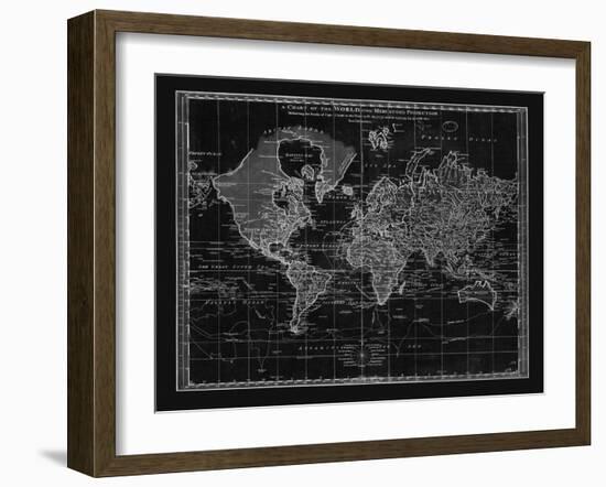 Vintage World Chart-Adam Shaw-Framed Art Print