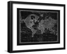 Vintage World Chart-Adam Shaw-Framed Art Print