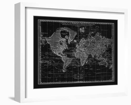 Vintage World Chart-Adam Shaw-Framed Art Print