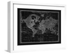 Vintage World Chart-Adam Shaw-Framed Art Print