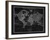 Vintage World Chart-Adam Shaw-Framed Art Print