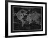 Vintage World Chart-Adam Shaw-Framed Art Print