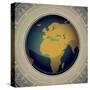 Vintage World Map Designed Banner-Rashomon-Stretched Canvas