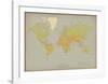 Vintage World Map-Unknown The Vintage Collection-Framed Art Print