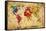 Vintage World Map-Michal Bednarek-Framed Stretched Canvas